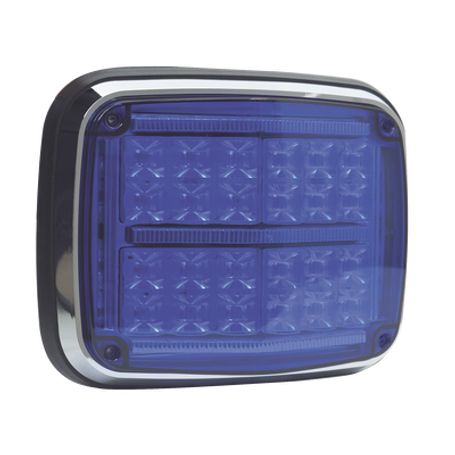 Luz De Advertencia De 8 X 6 Color Azul Sae  Ip67 Ideal Para Ambulancias