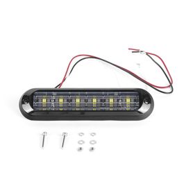 luz auxiliar ultra brillante  ip67 de 6 leds color ambarclaro con mica transparente y bisel negro214133