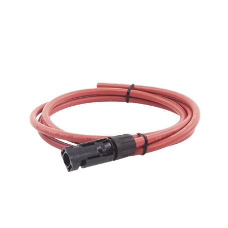 cable fotovoltaico 15 m rojo calibre 10 awg con terminal mc4m en un extremo161220