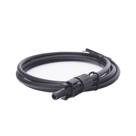 Cable Fotovoltaico 1.5 M Negro Calibre 10 Awg Con Terminal Mc4h En Un Extremo