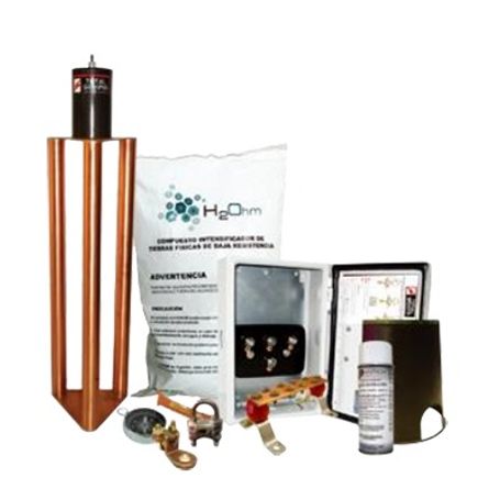 kit de tierra fisica con electrodo magnetoactivo capacidad max 400 amp