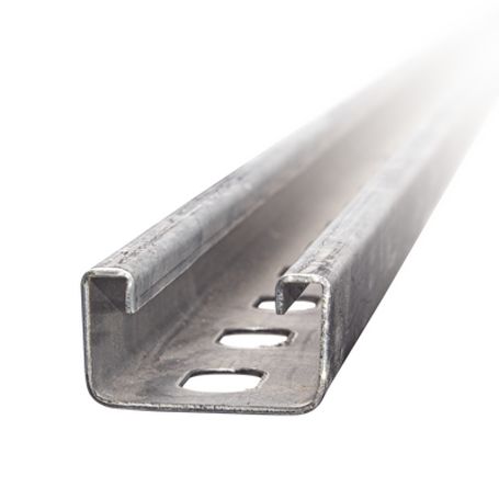 unicanal perforado 4 x 2 cm x 3 m  calibre 16  galv electrolitico