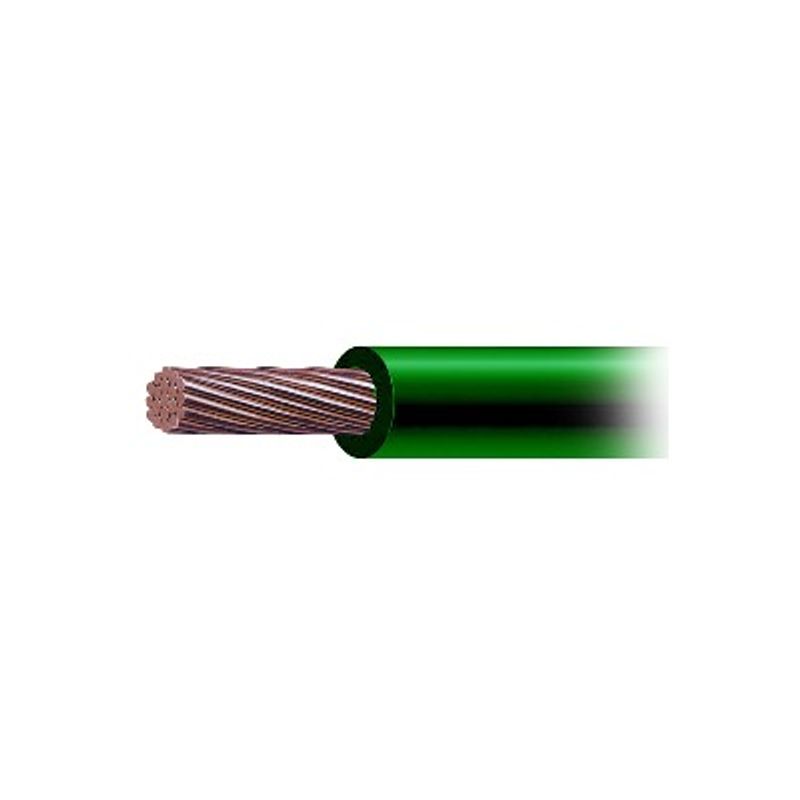 (slly18) Cable De Cobre Recubierto Thwls Calibre 4 Awg 19 Hilos Color Verde (venta Por Metro)