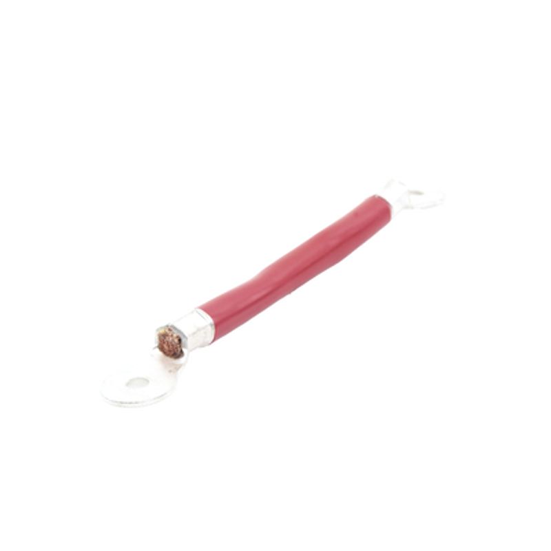 Cable Para Baterias 0.2 M Rojo Calibre 2 Awg Con Terminales De Ojo En Ambos Extremos