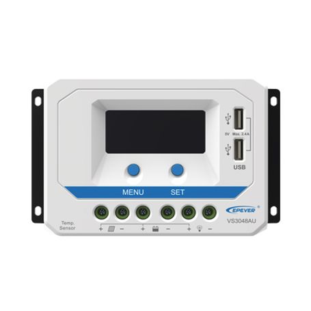 Controlador Solar De Carga Pwm 12/24/36/48 V 30 A Salida Usb Con Display