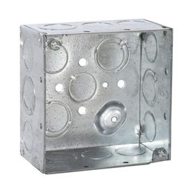 caja cuadrada galvanizada  de 4 x 4 profundidad de 2 18 cuenta con 10 ko de 12 y 6 tko 12  34207900