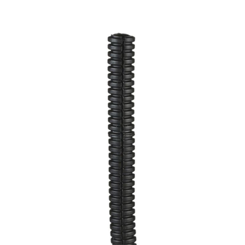 Tubo Corrugado Abierto Para Protección De Cables .75in (19.1 Mm) De Diámetro 30.5 M De Largo Color Negro