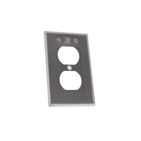 tapa rectangular para contacto dúplex de aluminio tipo rr a prueba de intemperie