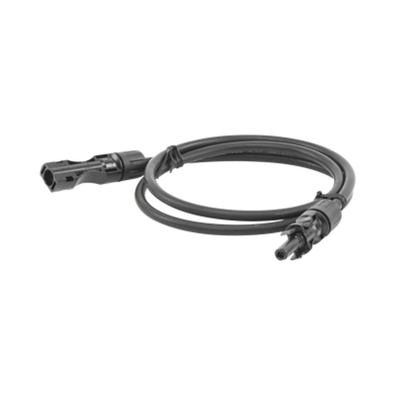 Cable Fotovoltaico 1 M Negro Calibre 10 Awg Con Terminales Mc4 En Ambos Extremos