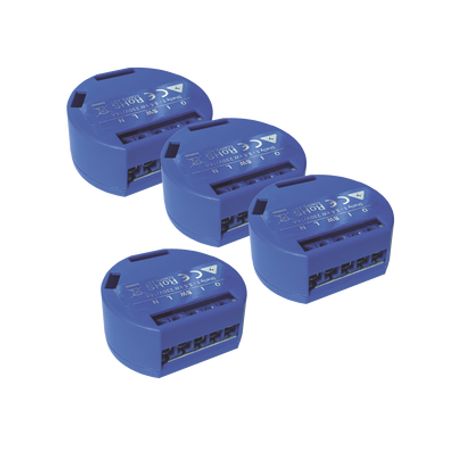 kit de 4  relevador  interruptor wifi industrial industrial y residencial inteligente  hasta 16a  soporta google alexa  nube p2