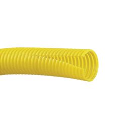 tubo corrugado abierto para protección de cables 150in 381 mm de diámetro 31 m de largo color amarillo