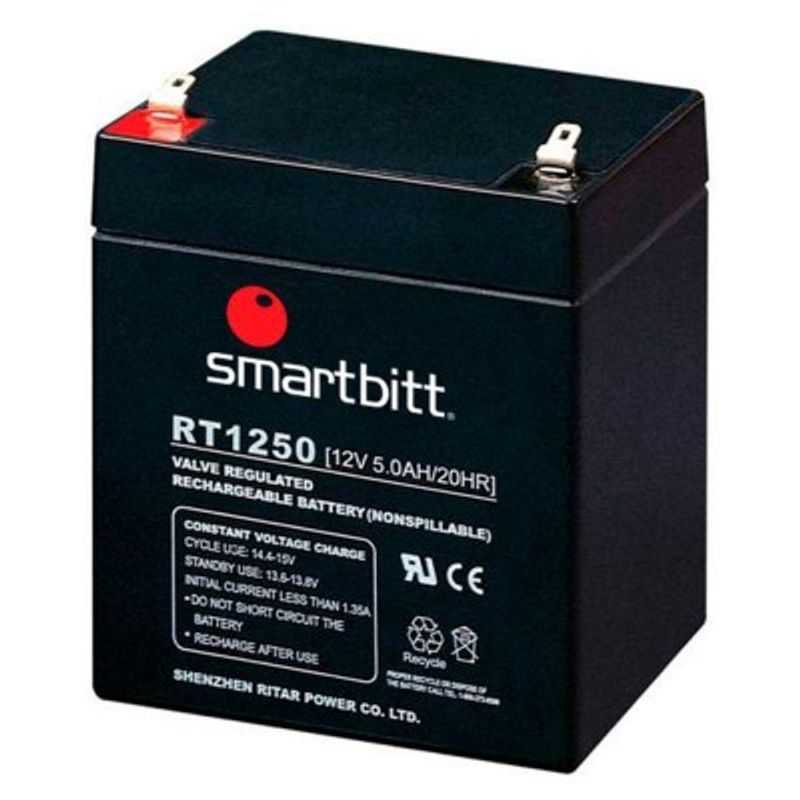 Bateria de Reemplazo SMARTBITT SBBA125 Negro 12 V 5 Ano(s) 5 AH Plomoácido TL1 