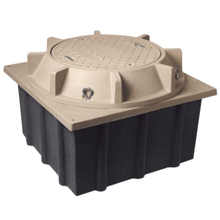 Registro Mini Manhole Con Tapa De Concreto Polimérico 4 Ft X 4 Ft X 2 Ft