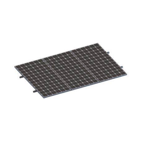 kit de minirieles para panel solar arreglo 1x3