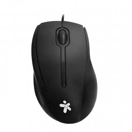 mouse alámbrico negro  stylos stpmoa7b