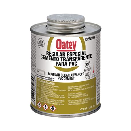 cemento claro de 473 ml para tubo conduit pvc pesado