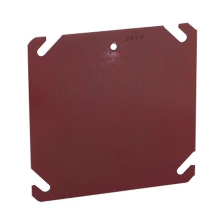 Tapa Cuadrada Para Caja Galvanizada De 4 / Color Rojo.
