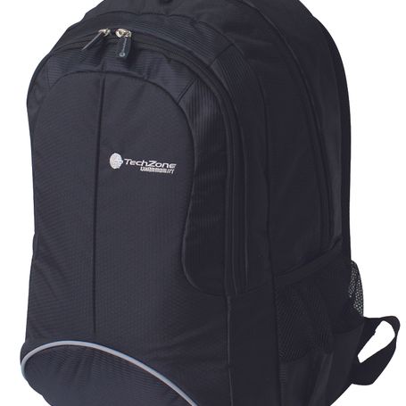 Mochila backpack TechZone de 15.6 pulgadas multiples compartimientos costuras y y asas reforzadas organizador frontal soporte lu