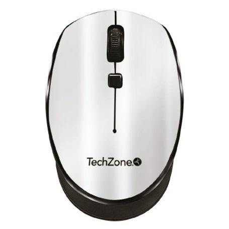 Mouse basico inalambrico TechZone hasta 1600 DPI´s 3 botones textura en rubber color plata 1 ano de garantia. TL1 