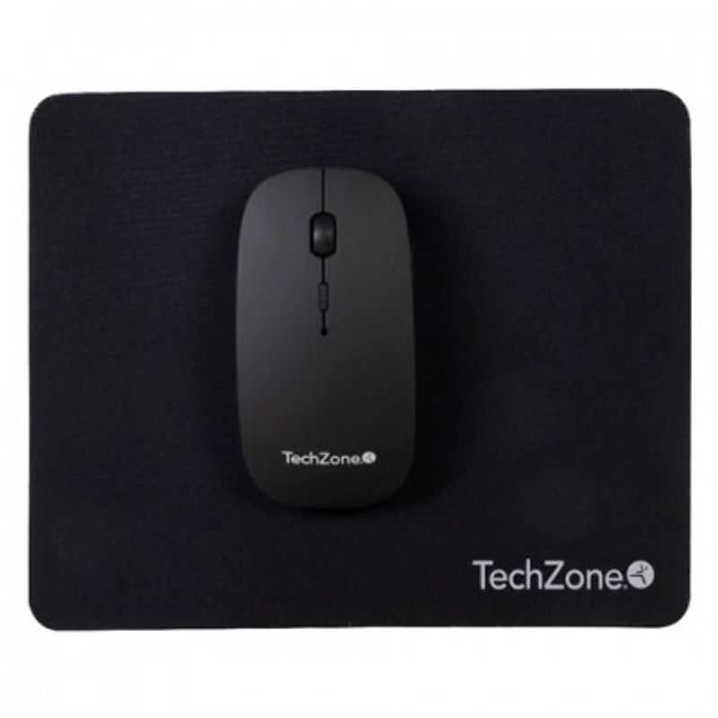Mouse inalambrico de bateria recargable TechZone 1600 DPI´s 4 botones  texturizado en rubber mouse pad de regalo 1 ano de garant