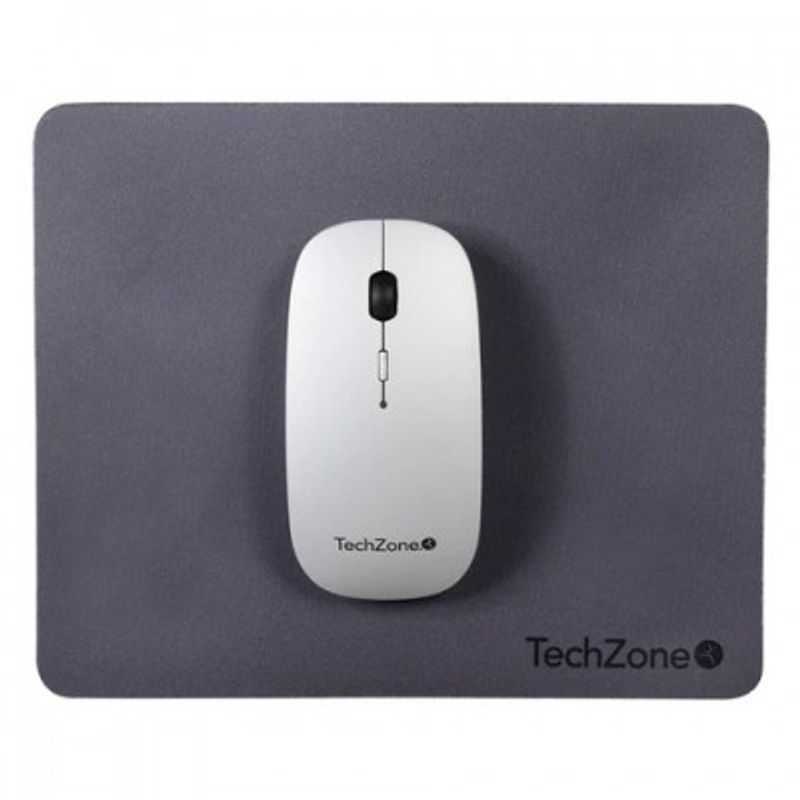 Mouse inalambrico de bateria recargable TechZone 1600 DPI´s 4 botones texturizado en rubber mouse pad de regalo 1 ano de garanti