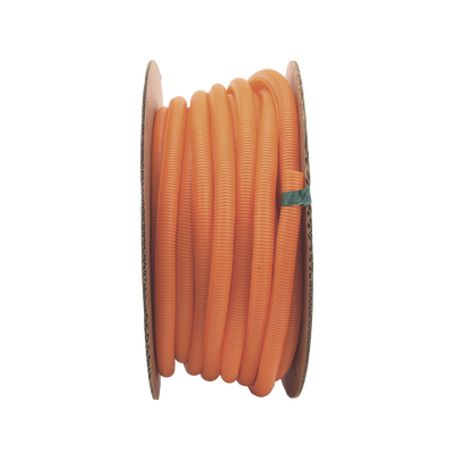 Tubo Corrugado Abierto Para Protección De Cables 1in (25.4 Mm) De Diámetro 30.5 M De Largo Color Naranja