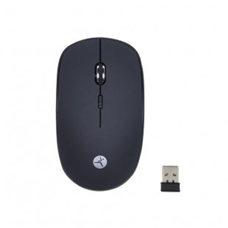 Mouse inalambrico TechZone de 1200 DPIS alcance hasta 15 metros 4 botones texturizado rubber color negro 1 ano de garantia. TL1 