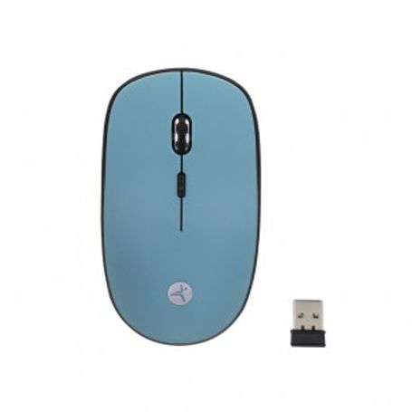 Mouse inalambrico TechZone de 1200 DPIS alcance hasta 15 metros 4 botones texturizado rubber color verde 1 ano de garantia. TL1 