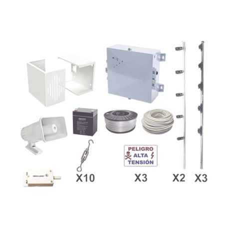 kit esencial para 25mts perimetrales de cerco eléctrico para protección de robos en casas negocios bodegasetc