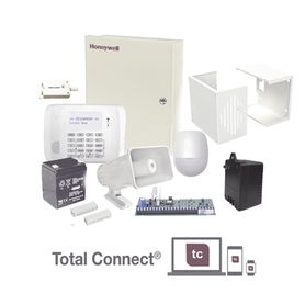 kit de alarma residencial con sensor de movimiento y contactos magnéticos incluye bateria transformador y sirena