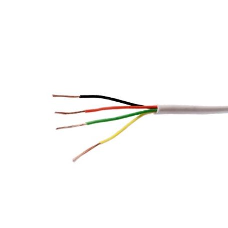 bobina de 305 metros   cable de cobre  4x22 awg  tipo cmcl2  para interior  color blanco  para aplicaciones de alarmas de intru