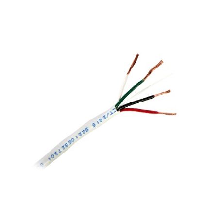 Bobina De 305 Metros / Cable De Cobre / 4 X 18 Awg / Tipo Alarmas Ul / Para Interior / Color Blanco / Para Aplicaciones De Alarm