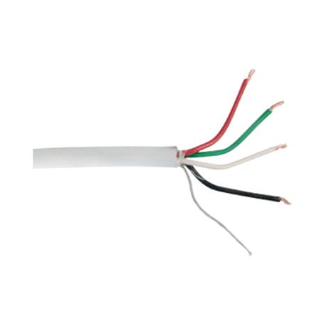 Cable Calibre 18 / 4 Conductores / Blindado / 305 Metros / Riser / Ul / Color Gris / Hecho En México
