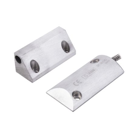 Contacto Magnético Para Piso Salida Dual Nc/na Gap 75mm Cubierta De Aluminio Con 55cm De Cable Blindado