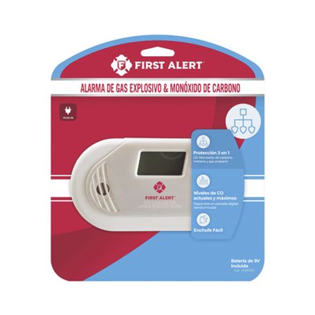 Detector Combo De Combinación De Gases Explosivos Metano (gn) Propano (lp) Y Monóxido De Carbono (co) Con Pantalla Digital Retro