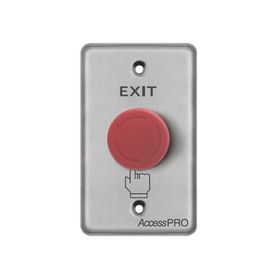 botón de paro de emergencia  salida de emergencia en color rojo  tipo enclavado