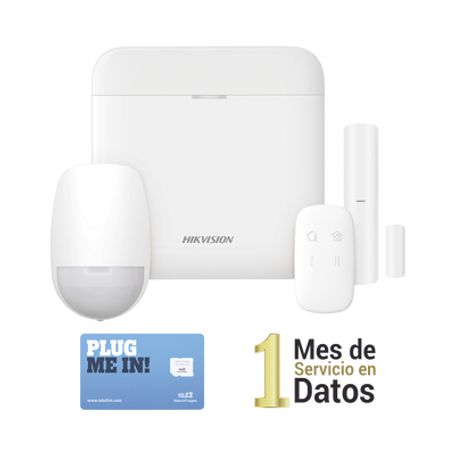 ax pro kit de alarma ax pro con gsm 3g4g  incluye 1 hub con bateria de respaldo  1 sensor pir  1 contacto magnético  1 control 