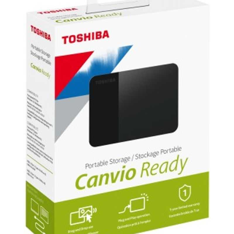 Disco Duro Toshiba Canvio Ready 1TB HDTP310XK3AA Color Negro USB USB 3.2 Gen 1(compatible con 2.0) Formato 2.5 TL1 