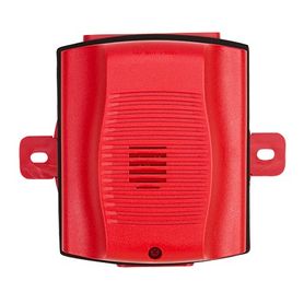 sirena para exterior montaje en techo o pared 12 a 24 vcc color rojo