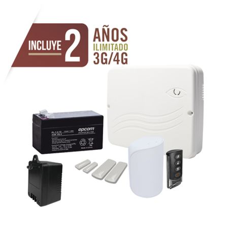 kit alarma cloud hibridocomunicador 4g lte integrado8 zonas cableadas 32 inalambricas programación 100 via web