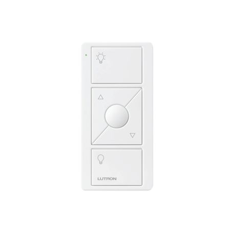 control remoto pico 3 botones encenderapagar subirbajar intensidad color blanco complemente con un atenuador caseta ra2 radiora