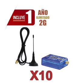 kit de 10 comunicadores de alarma mini012g con antena 2g  incluyen 1 ano de cobertura  aplicación gratuita  cero configuración 