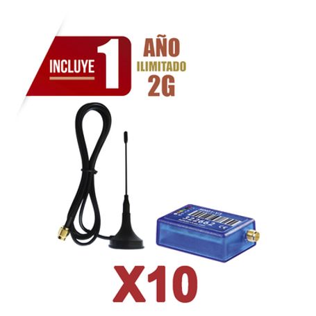 Kit De 10 Comunicadores De Alarma Mini012g Con Antena 2g / Incluyen 1 Ano De Cobertura / Aplicación Gratuita / Cero Configuració