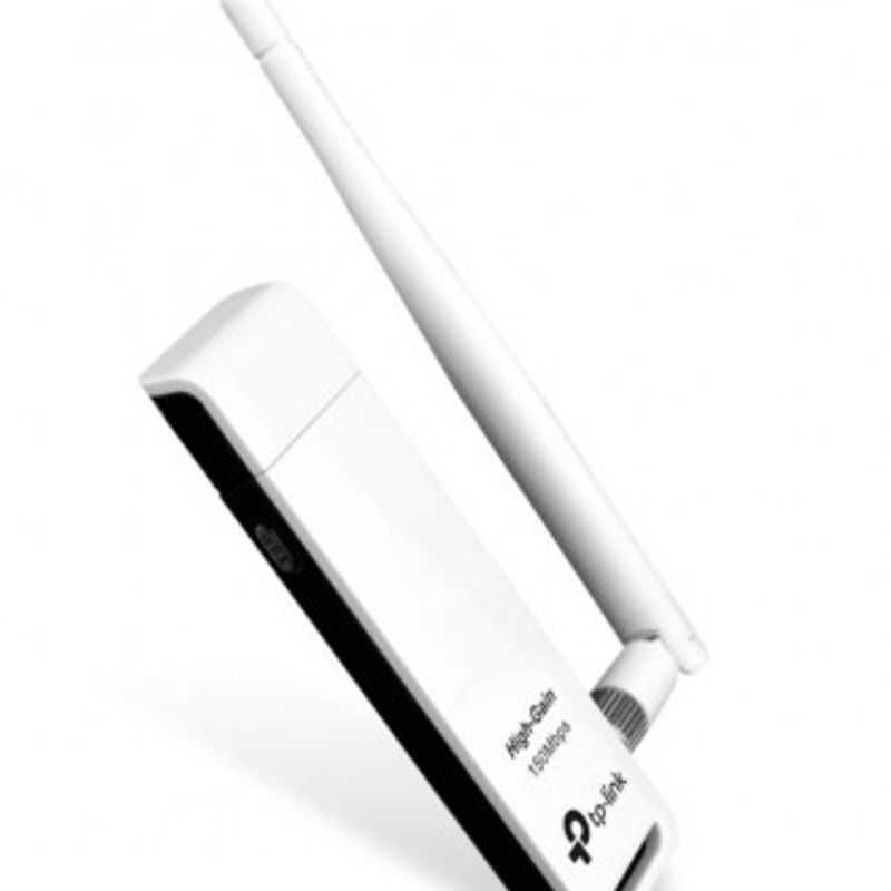 Adaptador USB TPLINK TLWN722N Inalámbrico 150 Mbit/s Color blanco TL1 