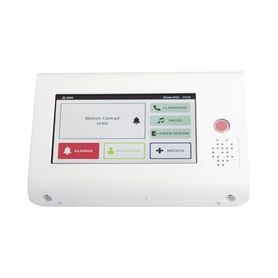terminal de habitación ip  lector rfid 125 khz  audio bidireccional  sip  poe  pantalla táctil 7  compatible con nx1071 y nx107