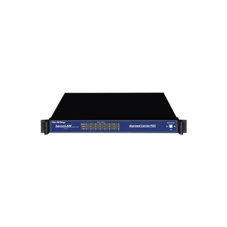 sensor de seguridad perimetral por fibra óptica sensitiva  para montaje en rack 19  8 zonas de protección de 0 hasta 800m