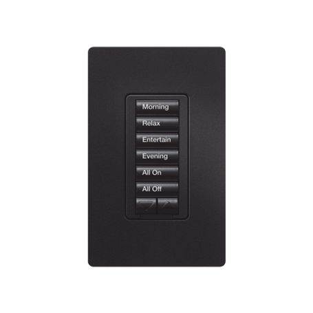 teclado seetouch 6 botones 2 botones subirbajar programe escenas diferentes en cada botón color negro