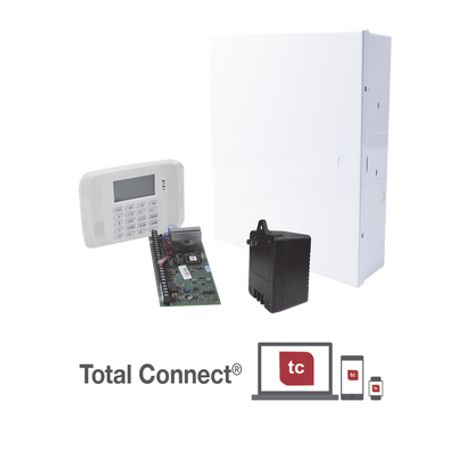sistema de alarma vista486162rf con gabinete transformador y teclado alfanumérico con receptor rf