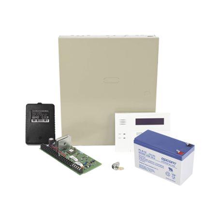 kit de panel de alarma vista48la con  bateria de 9ah transformador y gabinete