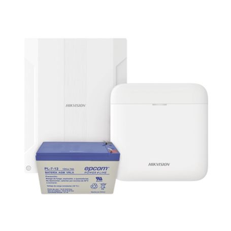 (axpro) Kit  De Alarma Axpro Conversión De Zonas Cableadas A Inalámbricas / Incluye 1 Hub Ip Wifi Y 3g/4g Con Bateria De Respald